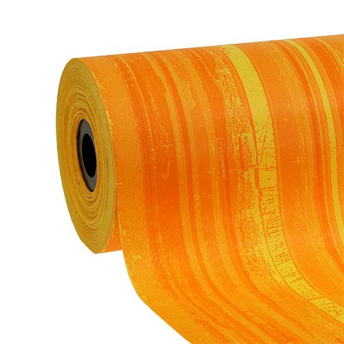 Floristik24 Manžetový papier 25cm 100m žltý/oranžový