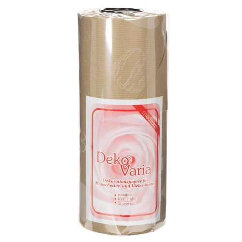 Papier na manžety 25 cm 100 m prírodné srdcia – Kvetinársky papier odolný voči vlhkosti | Floristik24.sk
