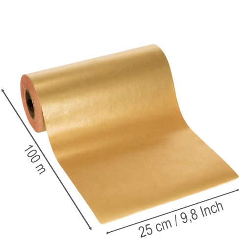 Papier na manžety v rolke, zlatý/červený, 25 cm x 100 m, kvetinárske potreby | Floristik24.sk