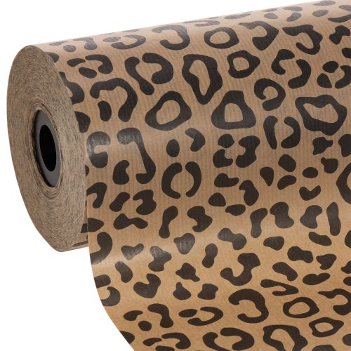 Manžetový papier, leopardí vzor, rolka 25cm 100m, darčekové balenie