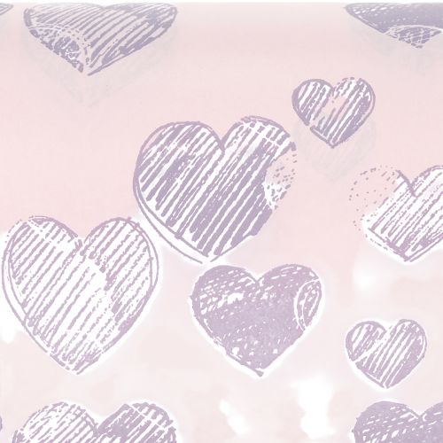 položky Baliaci papier s kvetinovými motívmi a srdiečkami na dekoratívne kvetinové výtvory, 25 cm x 25 m