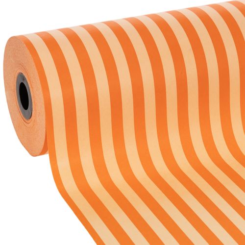 Papier na manžety v rolke, oranžovo pruhovaný, 25 cm x 100 m kúpiť | Floristik24.sk