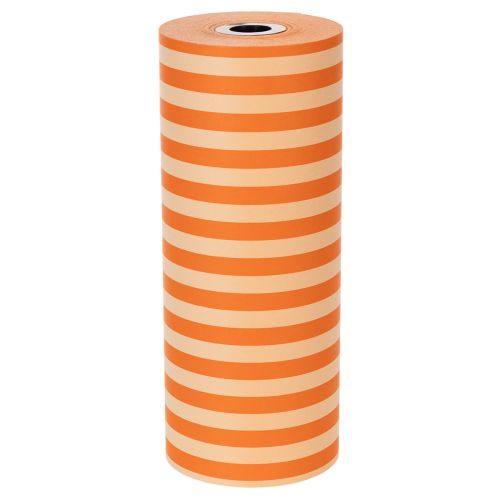 Papier na manžety v rolke, oranžovo pruhovaný, 25 cm x 100 m | Floristik24.sk