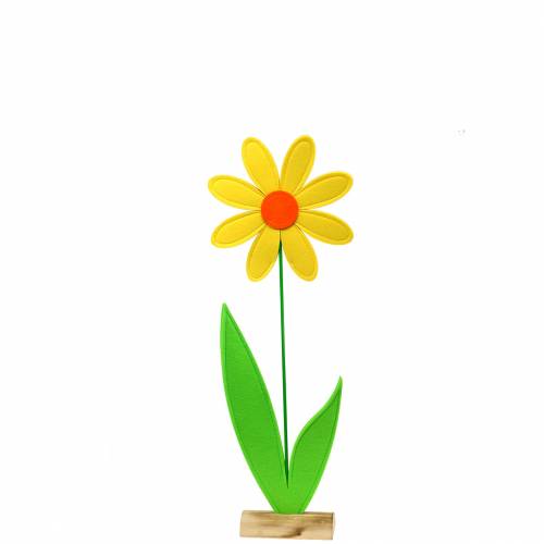 Floristik24 Plstený kvet žltý, oranžový, zelený Ø18cm V47,5cm