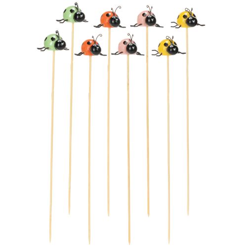 položky Dekoratívne figúrky lienky do kvetináčov a kvetinových aranžmánov na jarnú výzdobu, 32 cm, 16 kusov