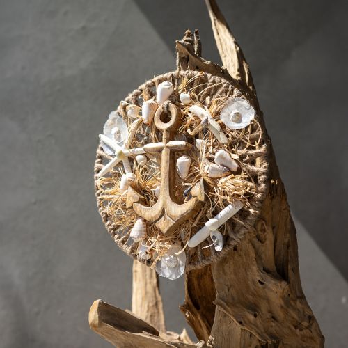 Námorná nástenná dekorácia DIY krabička dekoratívne prstencové kotviace mušle Ø38cm