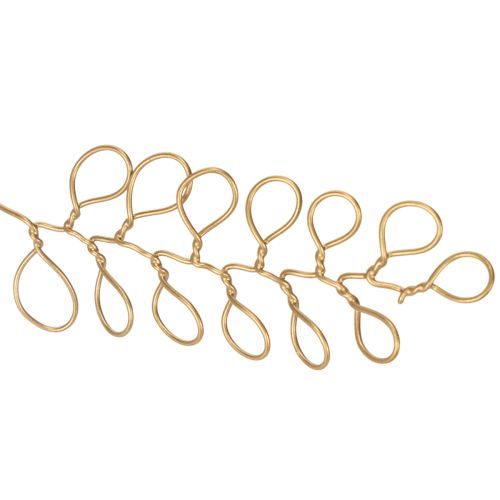 položky Kovová kvetinová dekoračná girlanda, drôt na kvetinový veniec, letná dekorácia, dekorácia na stenu, zlatá, 110 cm