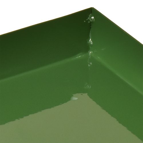 položky Kovový dekoratívny podnos obdĺžnikový kovový podnos zelený 30×15cm