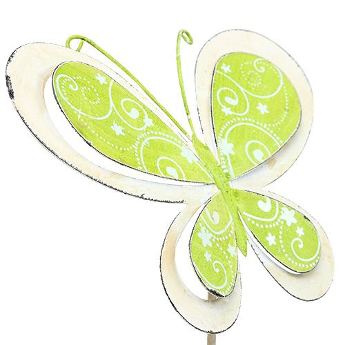 položky Kovová zátka motýlik zelená, ružová 52cm 2ks