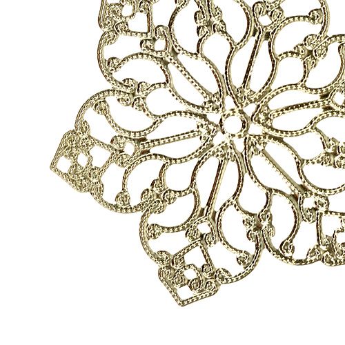 Kovový kvet s ornamentom Ø5,5cm zlatý 24ks | Floristik24.sk