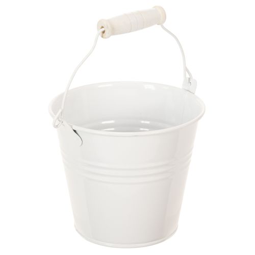 položky Kovové vedrá, biele, Ø12cm, V10cm, 8 kusov