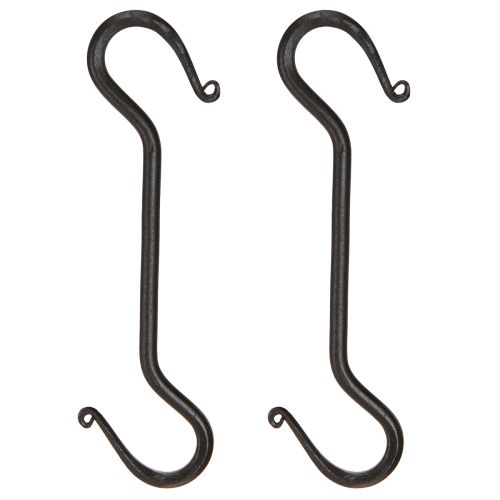 Floristik24 Kovový háčik čierny háčik na dekoráciu na zavesenie 21cm 2ks
