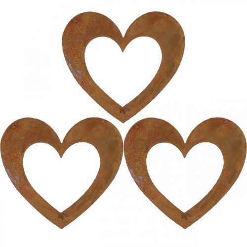 položky Srdce hrdza záhradná dekorácia kovové srdce 10cm 12ks