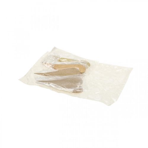 položky Závesná dekorácia okienko kovové srdiečka, ozdobné srdiečka na zavesenie béžová/žltá/oranžová V15cm 6 ks