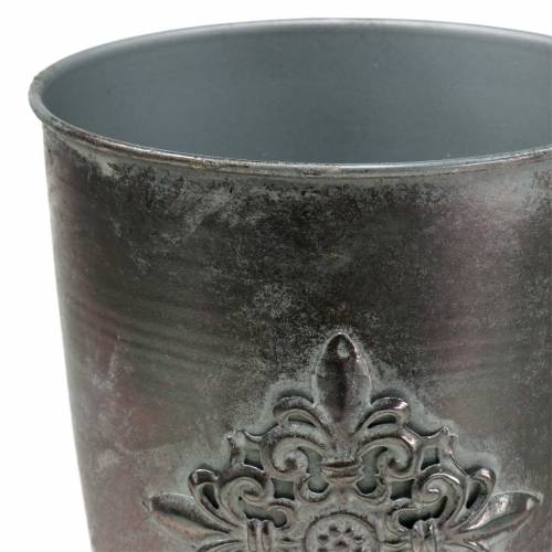 položky Ozdobný kovový pohár s ornamentom strieborno sivý Ø16,5cm V31cm