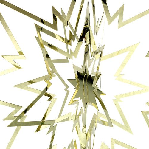 položky Kovová hviezda na zavesenie 3D Gold 16cm