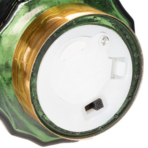 Sklenený vianočný stromček s LED svetlami, stolová dekorácia, Vianoce, 13 cm, 2 kusy | Floristik24.sk