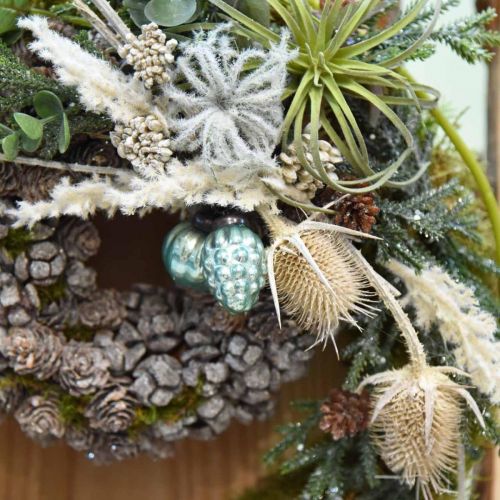 položky Mini vianočný stromček guľa mix, diamant/guľa/kužeľ, sklenené gule starožitný vzhľad Ø3–3,5 cm V4,5–5,5 cm 9 kusov