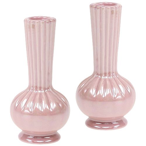 Floristik24 Mini váza perleť ružová Ø5cm V10cm 6ks