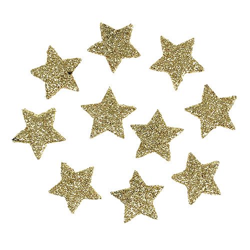 položky Mini trblietavé hviezdy zlaté 2,5cm 96ks