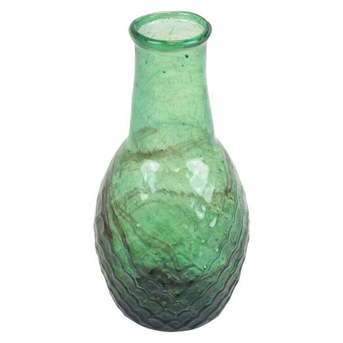 položky Miniváza zelená sklenená váza váza na kvety diamanty Ø6cm V11,5cm