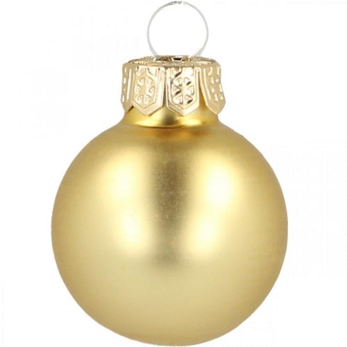 položky Mini vianočné gule sklenené zlaté Ø2,5cm 24ks