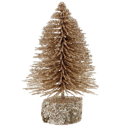 položky Mini vianočný stromček zlatý s trblietkami 6ks