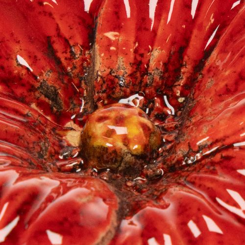 položky Keramická romantická dekorácia v tvare kvetu maku do jarnej záhrady a záhonov 31 cm, 6 ks