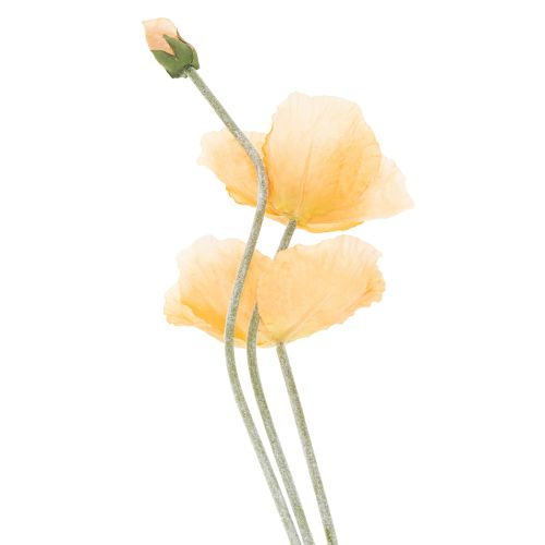 položky Umelý kvet maku na svadobnú dekoráciu a dizajn, 95 cm, 3 kusy