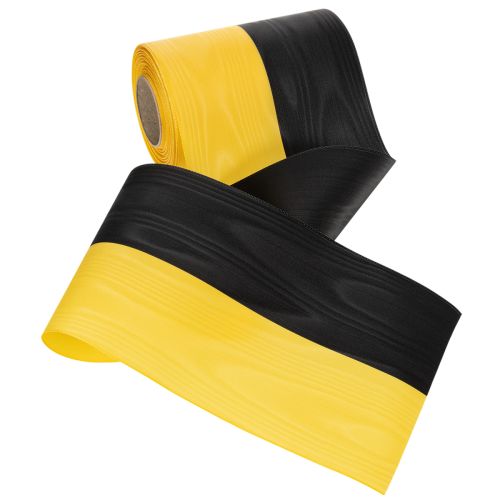 položky Moaré veniec stuha 150 mm žlto-čierna - smútočná stuha, šerpa, dekorácia, klubová stuha - 25 m rolka
