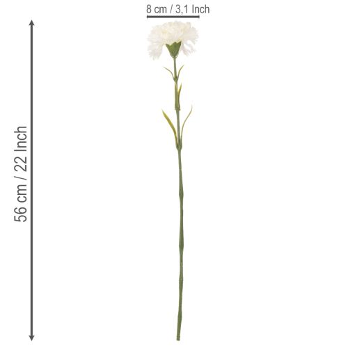 Umelý klinček so stonkou na kytice a vence, 56 cm, 8 kusov | Floristik24.sk