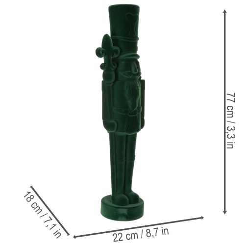 Figúrka Luskáčika, stojaca, vianočná dekorácia, semišová, 77 cm | Floristik24.sk