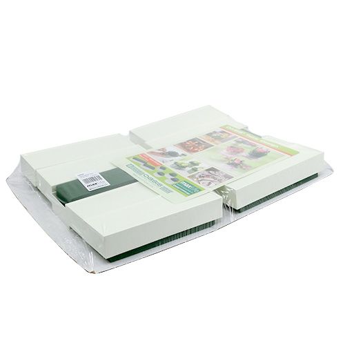 položky Kvetinová dekorácia na stôl z penovej tehly zelená 22cm x 7cm x 5cm 10 ks