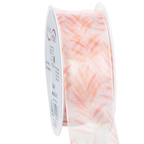 Floristik24 Organzová stuha, šifónová stuha, džungľovo oranžová, 40 mm, 15 m