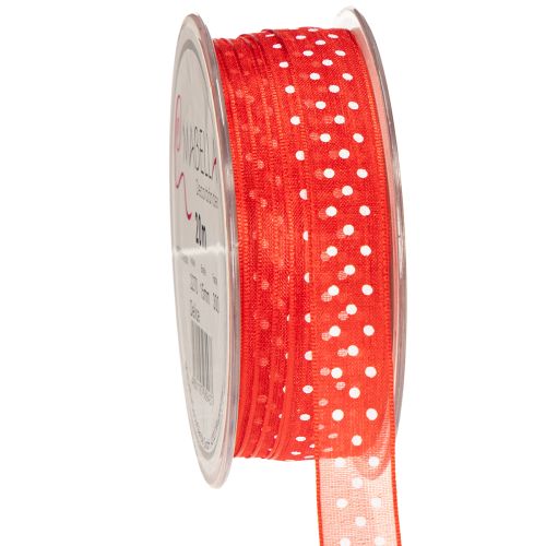 Floristik24 Stuha s bodkovaným vzorom na všestranné balenie darčekov podľa sezónnych požiadaviek, šírka 1,5 cm, dĺžka 20 m