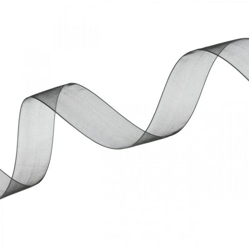 položky Smútočná organzová stuha s okrajom 50 m čierna