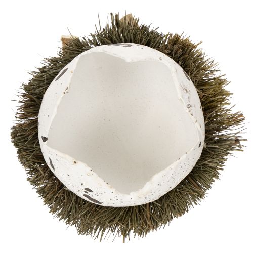 položky Veľkonočné dekoračné vajíčko v hniezde, ozdobné vtáčie hniezdo, prírodné farby, Ø9cm V11cm, 4 kusy