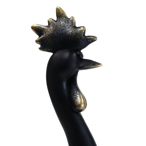 položky Veľkonočná dekorácia kura dekorácia kohút čierne zlato Ø9cm V29cm