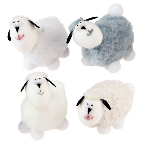 položky Veľkonočná dekorácia ovečka stolová dekorácia ozdobné figúrky ovečky 7,5cm 4 kusy