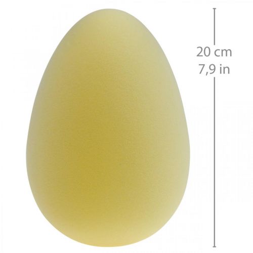 položky Dekorácia veľkonočných vajíčok vajíčko svetložlté plastové vločkované 20cm