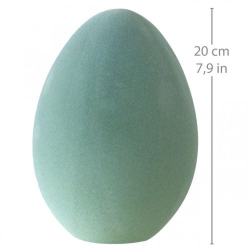 položky Veľkonočné vajíčko ozdobné vajíčko šedo-zelené plastové vločkované 20cm