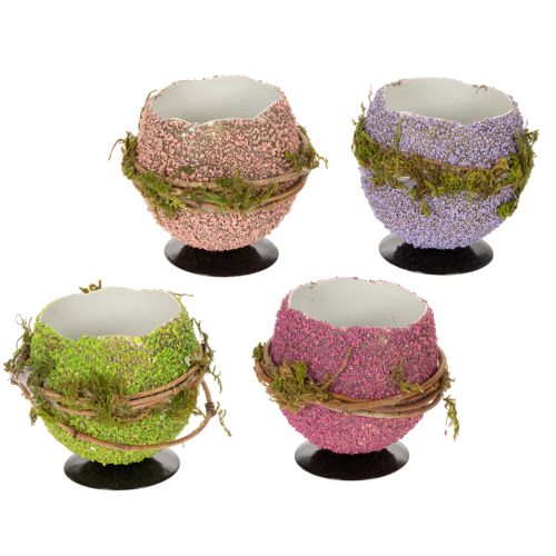 Dekoratívna miska na veľkonočné vajíčka na jarnú alebo veľkonočnú výzdobu stola, 9 cm, 4 kusy