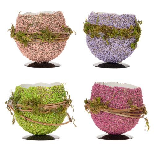 položky Dekoratívna miska na veľkonočné vajíčka na jarnú alebo veľkonočnú výzdobu stola, 9 cm, 4 kusy