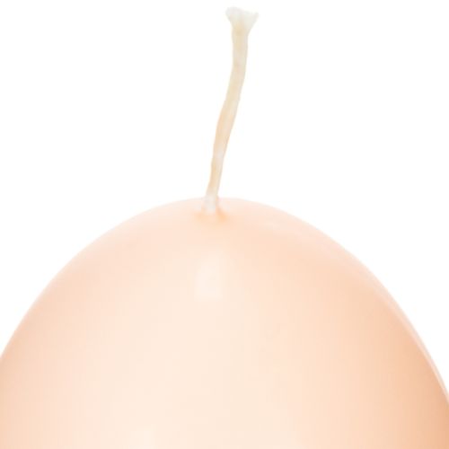 položky Veľkonočné sviečky, vajíčkové, veľkonočné sviečky v tvare vajíčka, broskyňový dizajn, Ø6cm, V9cm, 6 kusov