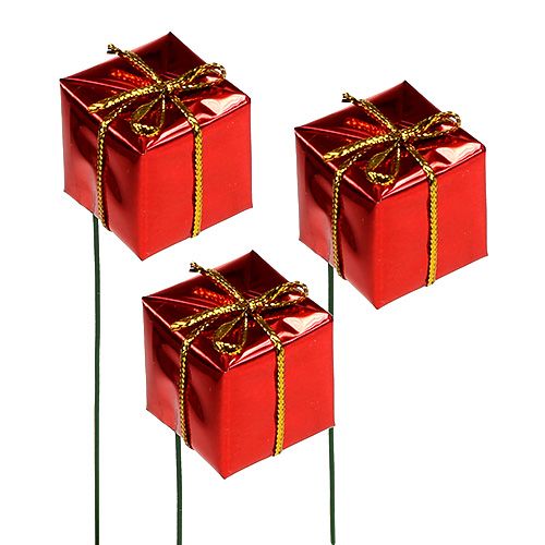 Floristik24 Balíček na drôte 2,5cm červený 60p