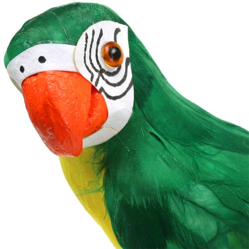 položky Deco papagáj zelený 44cm