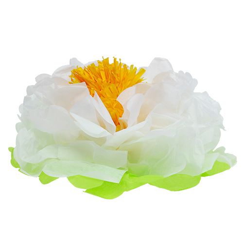 položky Papierový kvet Ø28cm na zavesenie zeleno-biely