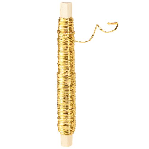 položky Papierová šnúra omotaná drôtom Ø0,8mm 22m zlato