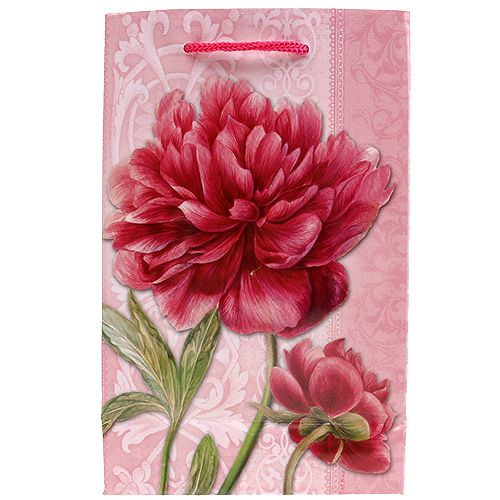 Floristik24 Papierová taška dahlia 12cm x19cm ružová