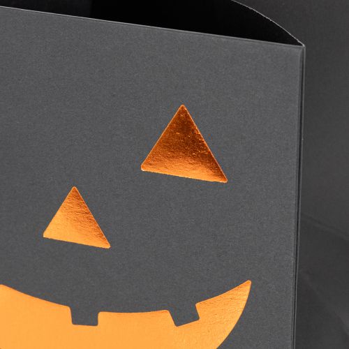 Papierové vrecko na kvetináč s tekvicovou tvárou Halloween dekorácia 10 cm 6 ks | Floristik24.sk